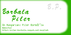 borbala piler business card